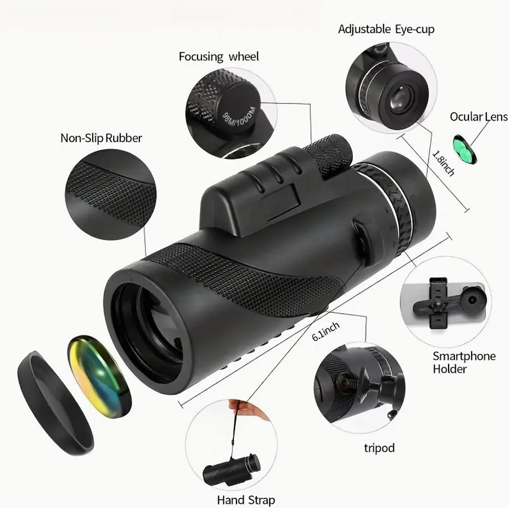 10x50mm HD Monocular Telescope